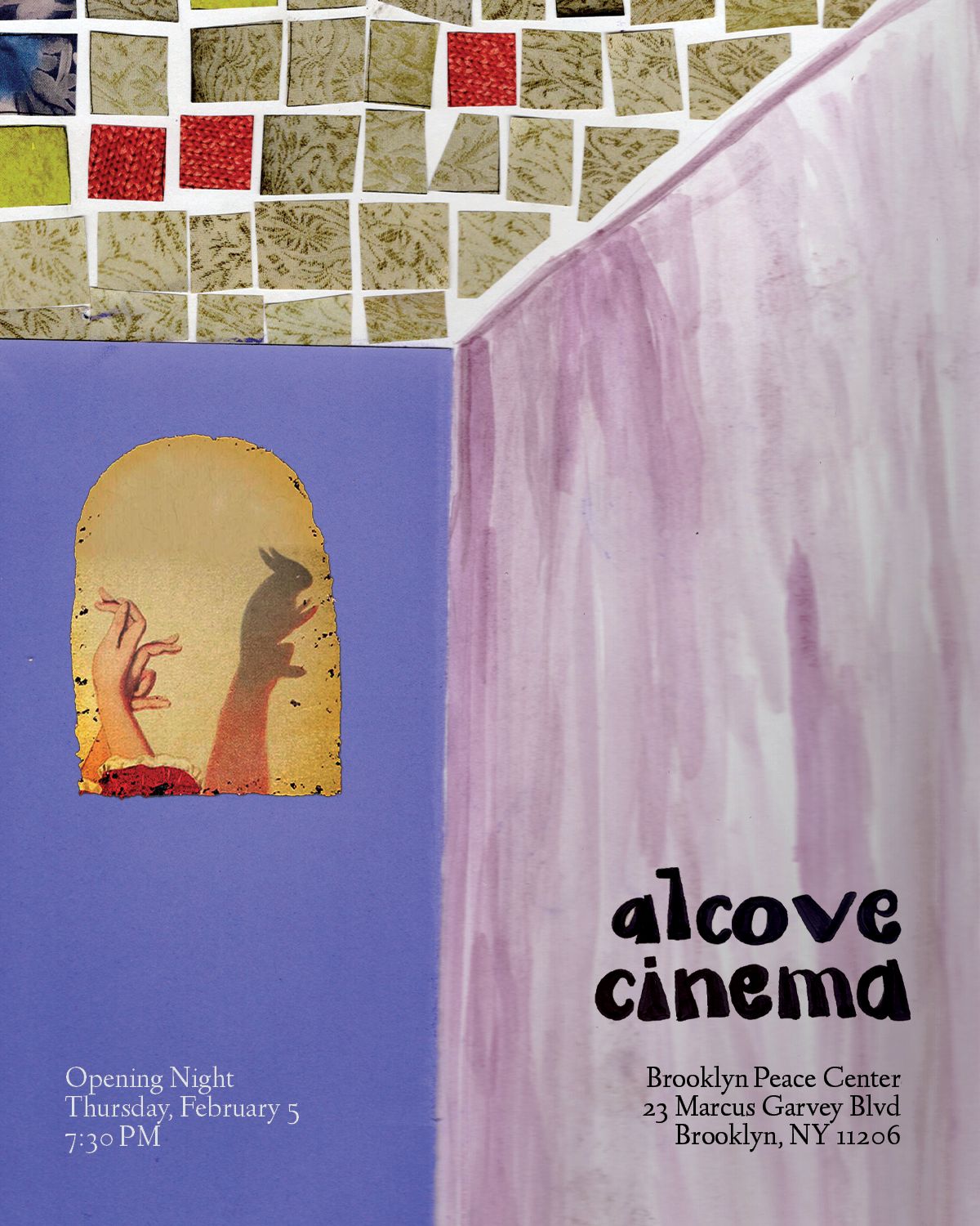 Alcove Cinema Opening Night poster — February 5th 2026