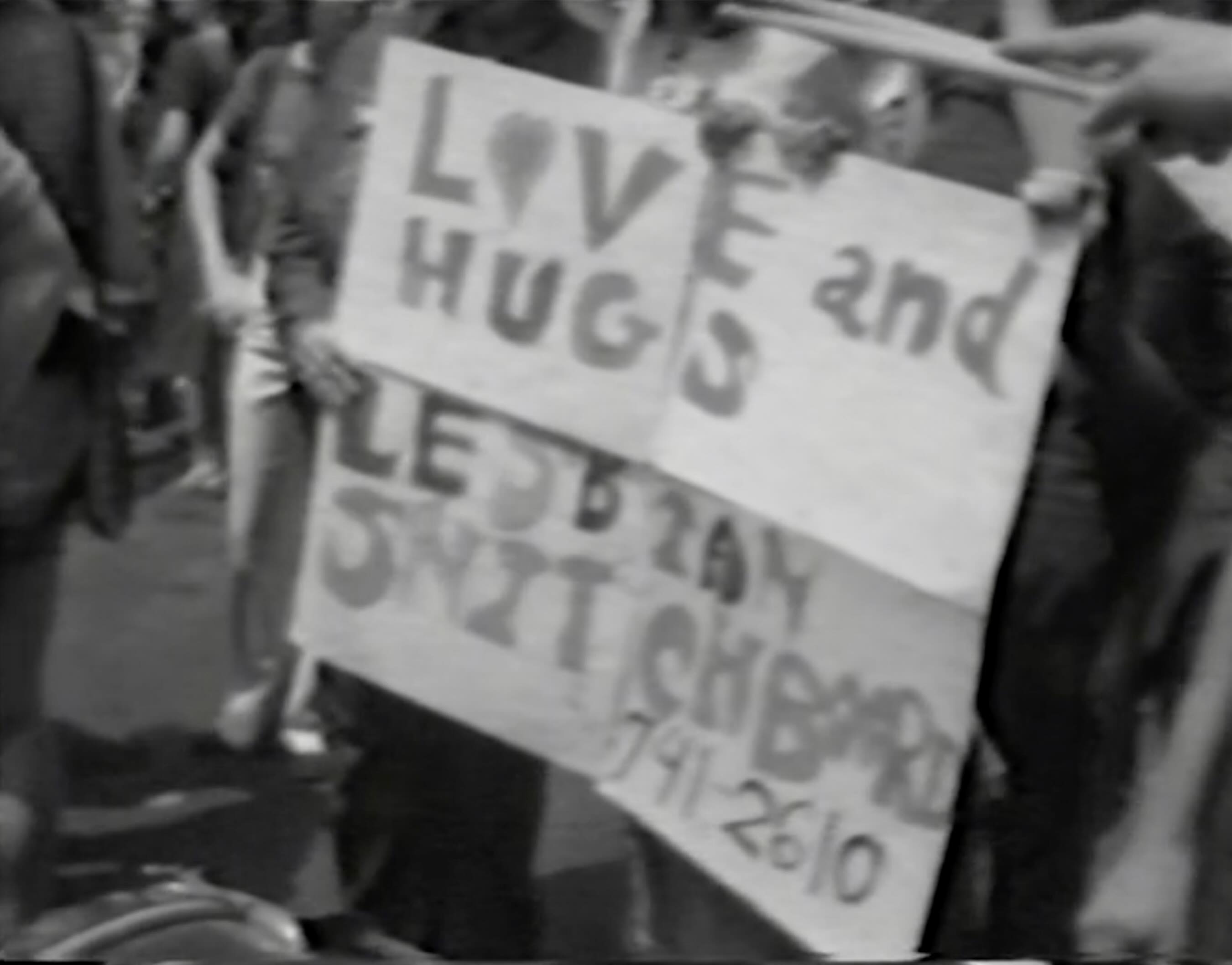 Still from 1973 Gay Pride March footage